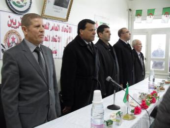 احتجاج عمال نجارة الهضاب العليا بعين ولمان في سطيف