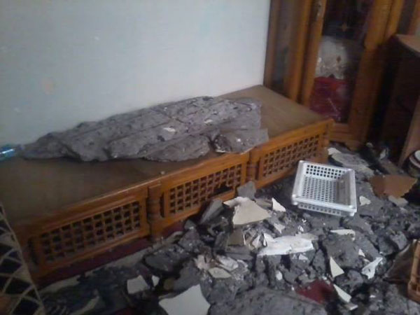 انهيارات متكررة لعمارة 10بشارع بلحاج بحي أسامة