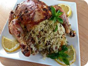 Poulet rôti au riz