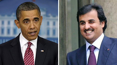 أوباما يلتقي أمير قطر في البيت الأبيض يوم 24 فبراير