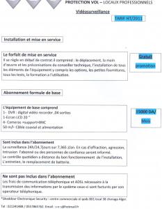 Abonnement video surveillance a distance