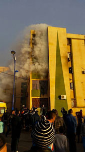 حريق بحي 348 مسكن بولاية مستغانم