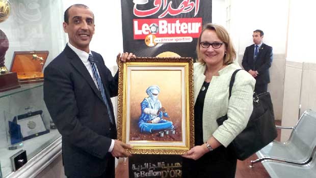 L'Ambassadrice des Etats-Unis en visite de courtoisie au journal Le Buteur