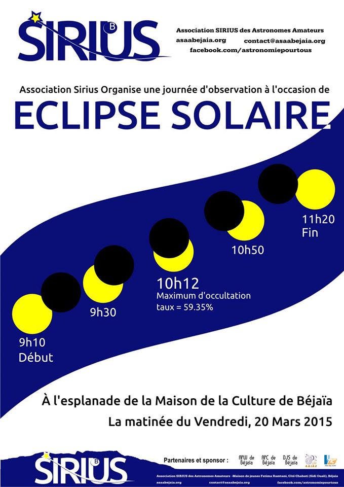 Eclipse et soirée d'observation à Béjaia