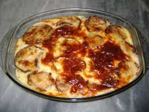 بادنجان بالبشاميل في الفرن