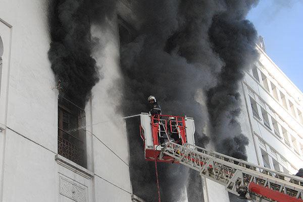 حريق بمصلحة الضرائب في سيدي الهواري بوهران