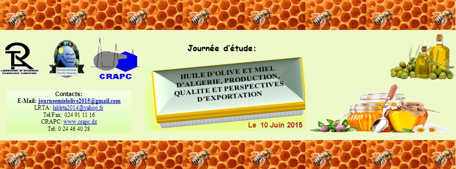 Journée d’étude HUILE D’OLIVE ET MIEL D’ALGERIE
