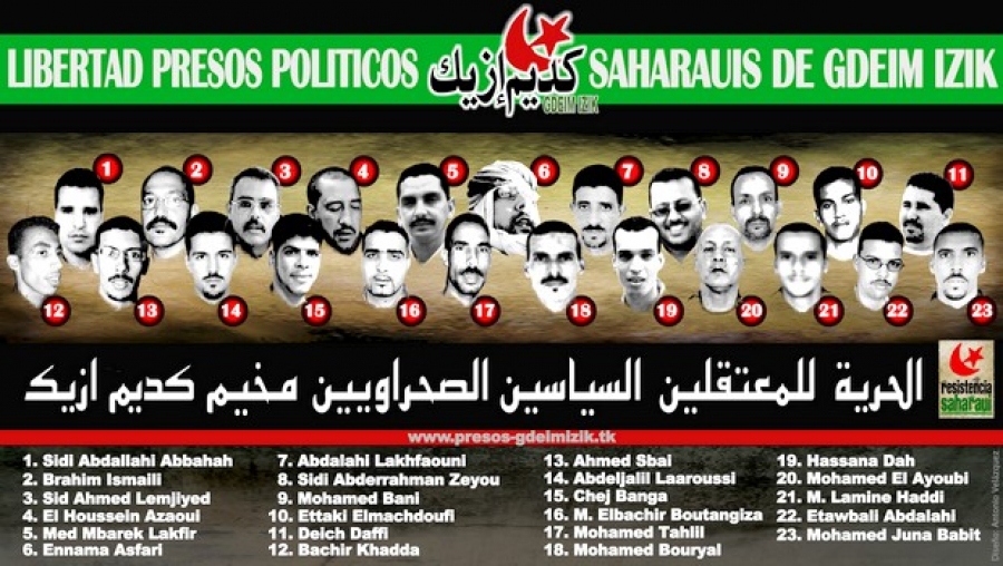 Les prisonniers politiques sahraouis entament une grève de faim en solidarité avec Tekber Haddi