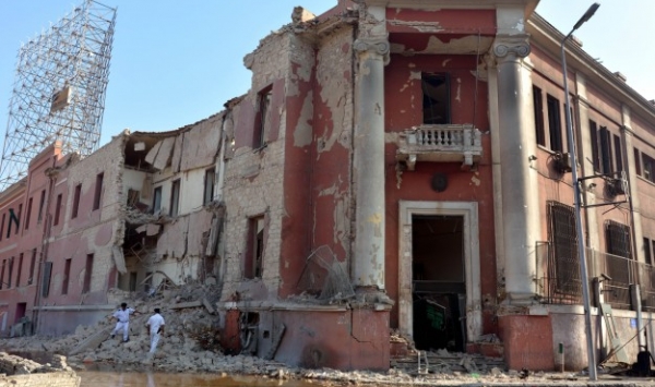 إنفجار قوي يستهدف القنصلية الإيطالية بالقاهرة