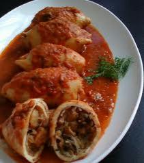 Calmars farcis sauce piquante