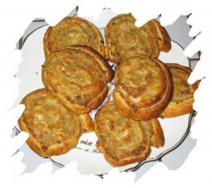 Feuilletés roulés au thon