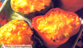 Poivrons farcis au oeufs