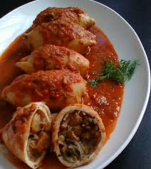 Calmars farcis sauce piquante