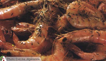 Crevettes en sauce