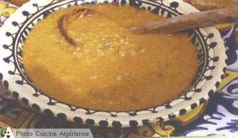 Soupe blé vert et boulettes