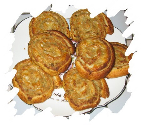 Feuilletés roulés au thon