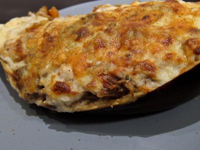 Gratin d'aubergines farcies