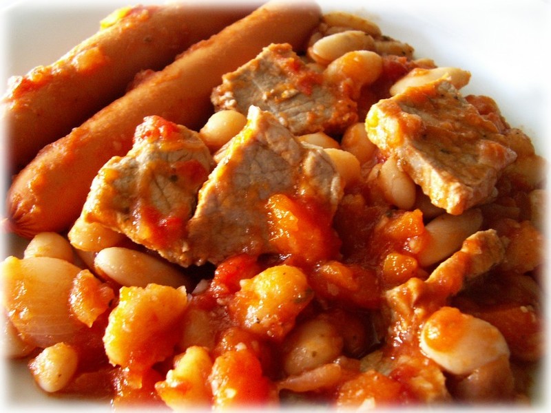 Haricots blancs au veau