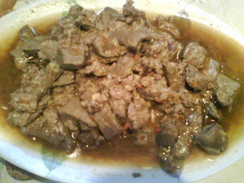 Foie de mouton en sauce