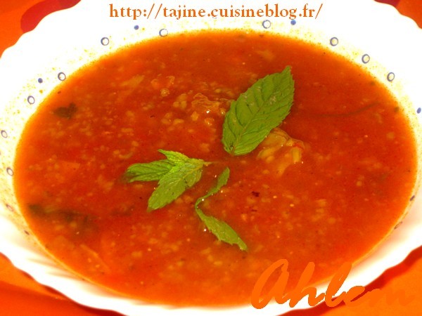 Chorba au blé vert concassé