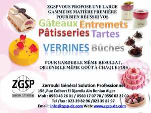 matière première pour pâtisserie