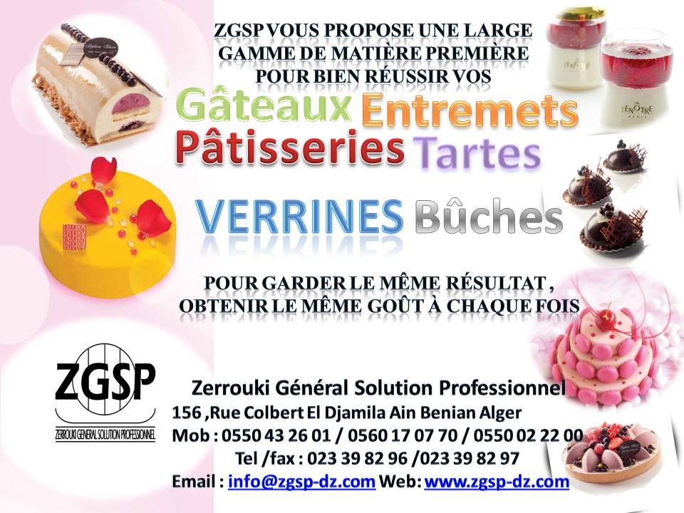 matière première pour pâtisserie