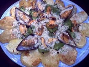 Moules aux épinards