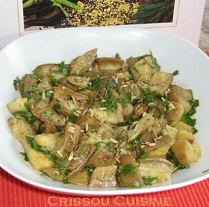 Salade d'aubergines au cumin