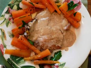 Côtes de veau à la sauce moutarde