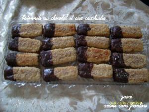 Bâtonnets au chocolat et aux cacahuètes