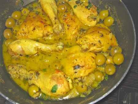 Poulet aux olives