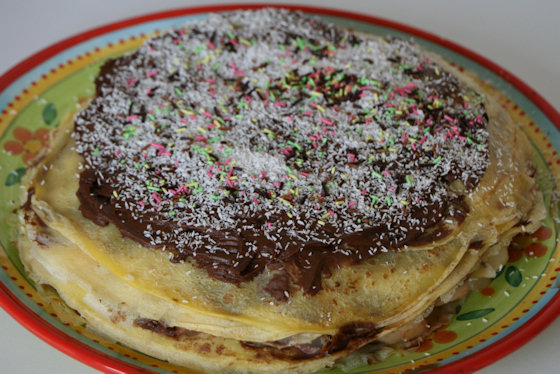 Crêpes à la mousse de chocolat