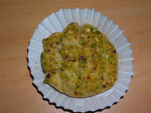 Quadrillé aux pistaches et aux amandes