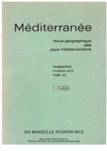Variabilité climatique et steppisation dans le bassin de la Tafna (Oranie occidentale)