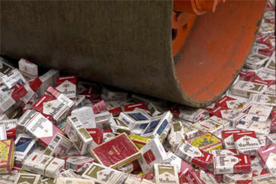 Large trafic de cigarettes et de tabac à chiquer