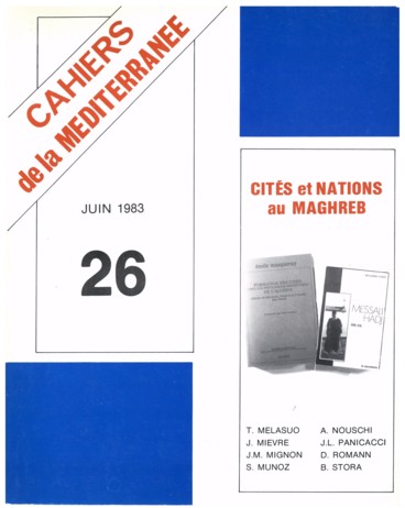 Deux circuits de l'économie urbaine : Tlemcen, Saïda (Algérie)