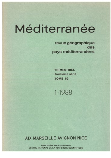 Variabilité climatique et steppisation dans le bassin de la Tafna (Oranie occidentale)