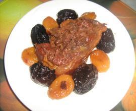 Tajine d'agneau aux pruneaux et abricots secs