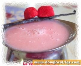 Crème anglaise aux fraises tagada