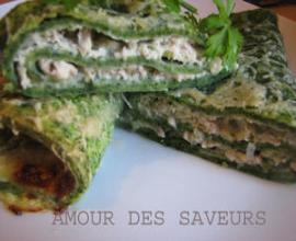 ROULADES DE LASAGNES VERTES MAISON
