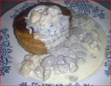 Vol aux vent crémeux aux champignons