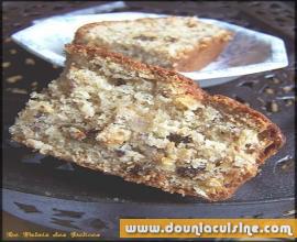 Gâteau humide aux bananes et raisins secs