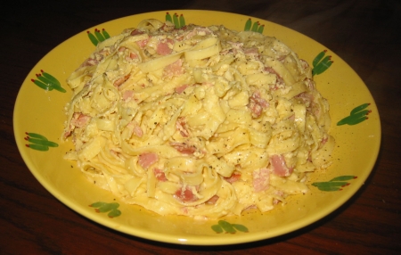 Tagliatelles à la carbonara