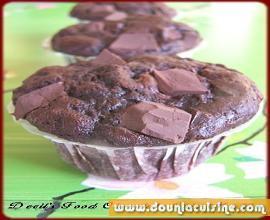 Devil's food chocolate chip muffins