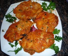 Chien de mer en sauce