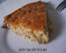Quiche (sans pâte) de la mer