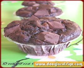 Devil's food chocolate chip muffins
