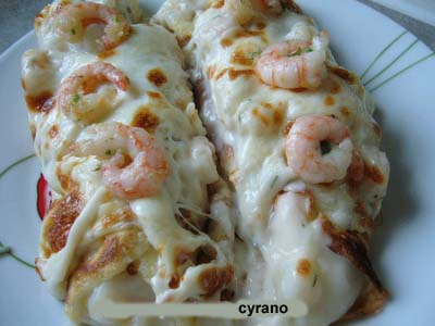 Crêpes aux crevettes