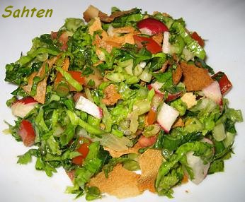 Salade Libanaise : Fattouche
