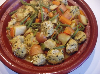 Tajine de boulettes de poisson